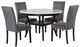 New Classic® Home Furnishings Celeste 5-Piece Espresso/Gray Dining Table Set-0