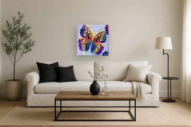 Classy Living Vivid Spectrum Butterfly Wall Art-1