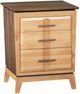 Whittier Wood® Furniture Addison Duet 3-Drawer Nightstand-0