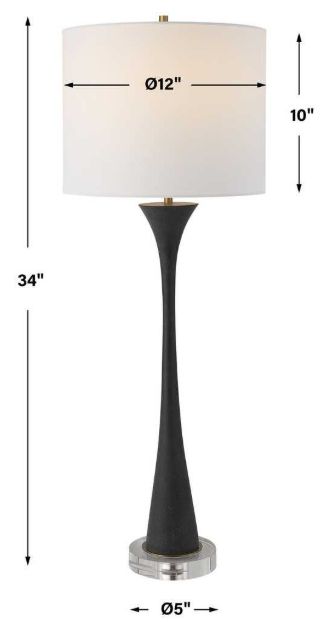 Uttermost® Fountain Black Buffet Lamp-2