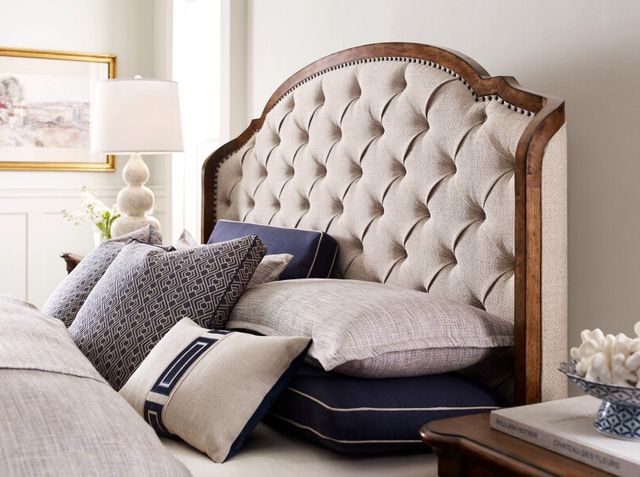 American Drew® Berkshire Glendale Beige/Warm Cognac King Upholstered Panel Bed-2