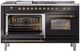 Ilve® Nostalgie II Series 60" Glossy Black Pro Style Dual Fuel Range-3