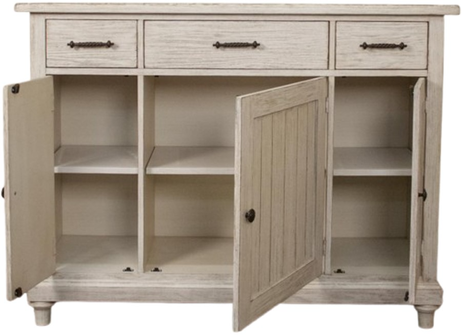 Riverside Furniture Aberdeen Weathered Worn White Sideboard Riverside Furniture Aberdeen Weathered Worn White Sideboard