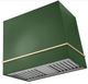 AGA Loge 36" Cornwall Green Wall Mounted Range Hood with Polished Brass Trim-0