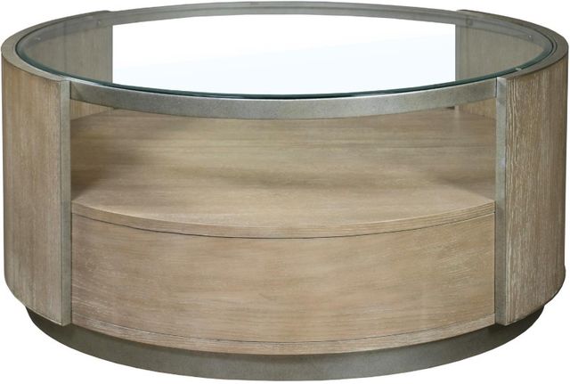 Riverside Furniture Sophie Glass Top Coffee Table with Natural Base-3