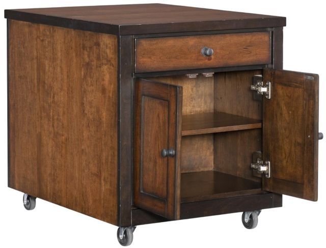 Legacy Classic Fenmore Dark Mocha/Distressed Cherry Kitchen Island Cart-3