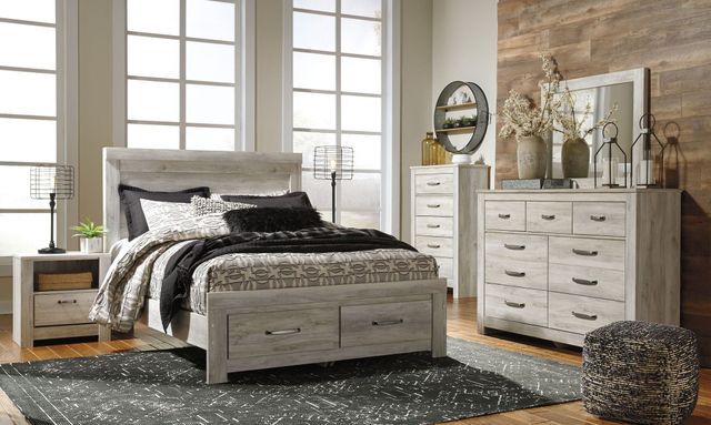 Signature Design by Ashley® Bellaby 2-Piece Whitewash Queen Storage Platform Bed Set-3