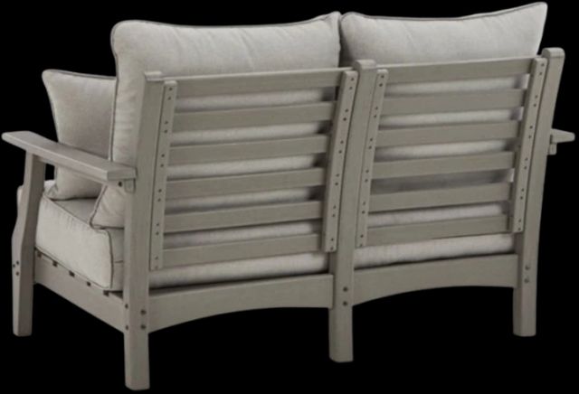 Signature Design by Ashley® Visola Gray Nuvella/Polyethylene Outdoor Loveseat with Cushion-3