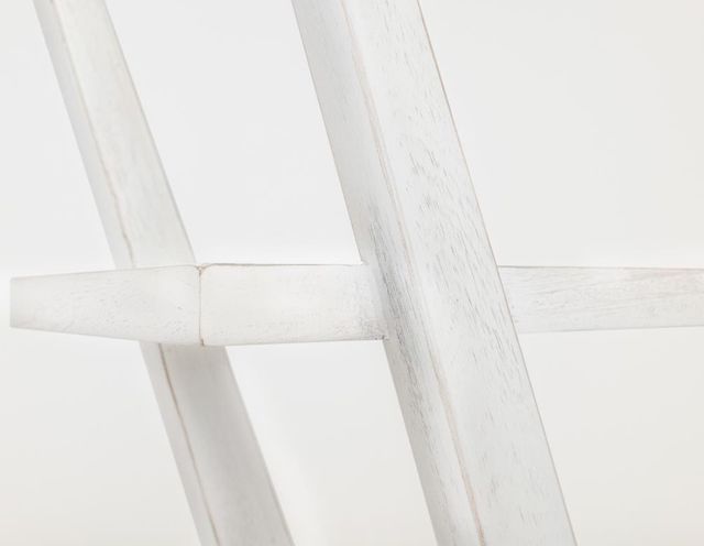 International Furniture Direct Moka White X-Shaped Étagère Bookcase-3
