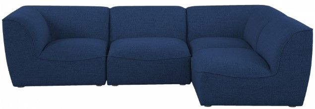 Meridian Furniture Miramar 4-Piece Navy Modular Sectional Sofa Set-1