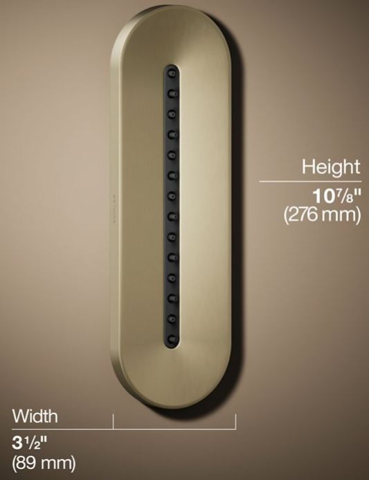 KOHLER® Statement® Vibrant Brushed Bronze 2.5 GPM Oblong Vichy Single-Function Body Spray-3