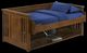 Night & Day Furniture™ Artisan Black Walnut Twin Hidden Cabinet Desk Bed-0