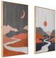 A & B Home 2-Piece Rectangle Day and Night Design Wall Art Set-0