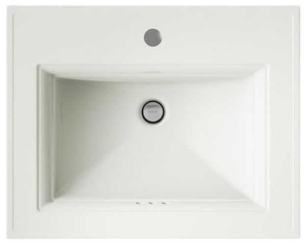 Kohler Memoirs® Stately Dune 22.75" Rectangular Drop-In Bathroom Sink-1