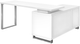 Monarch Specialties Inc. Silver/White L Shaped Computer Desk-1