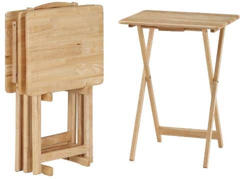 Coaster® Donna 4-Piece Natural Tray Table Set-0