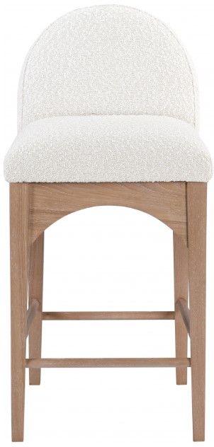 Meridian Furniture Waldorf Cream/Natural Counter Stool-1