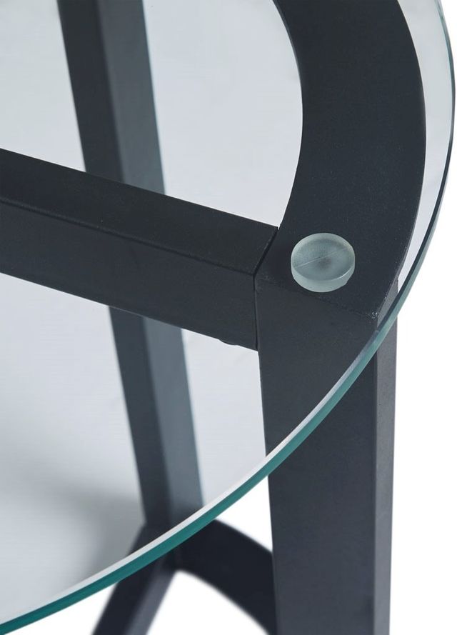 Olliix by INK+IVY Evan Black Round Glass Accent End Table-3