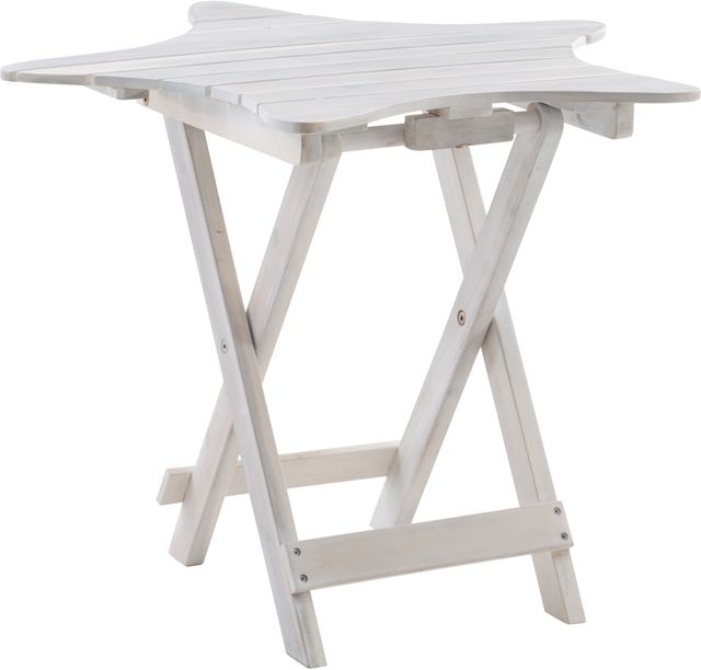 Powell® Stanbury White Folding Table-0