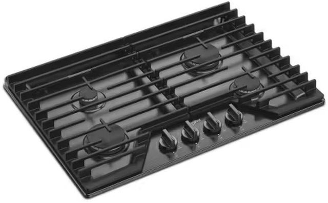 Whirlpool® 30" Black Stainless Steel Gas Cooktop-1