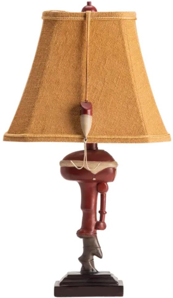 Crestview Collection Outboard Red Table Lamp-1