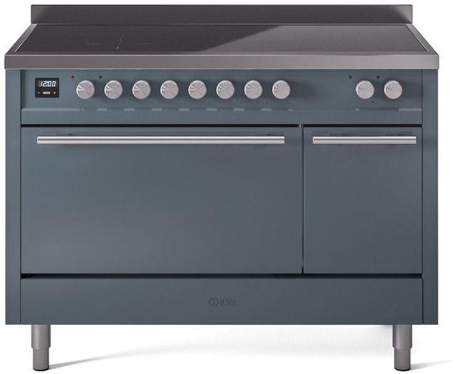 Ilve® Professional Plus II 48" Blue Grey Pro Style Induction Range-0