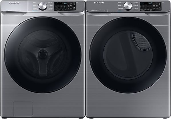 Samsung Platinum Front Load Washer & Gas Dryer Laundry Pair-1