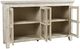 Jofran Inc. Rustic Shores Scrimshaw Cream 4-Door Low Accent Cabinet-3