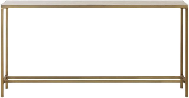 Renwil® Bodin Natural Console Table with Antique Brushed Brass Frame-2
