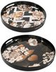 A & B Home 2-Piece Multi-Colored Round Decorative Tray Set-1