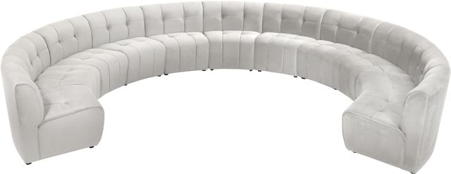Meridian Furniture Limitless 11-Piece Cream Velvet Modular Sectional-3