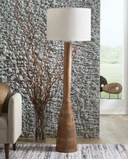 Signature Design by Ashley® Ailsa Natural Brown Floor Lamp-1