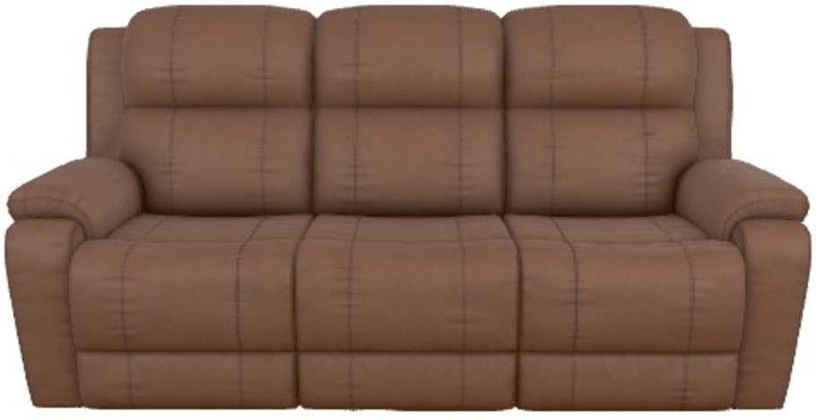 La-Z-Boy® Dorian Mocha Leather Manual Reclining Sofa | Idler's