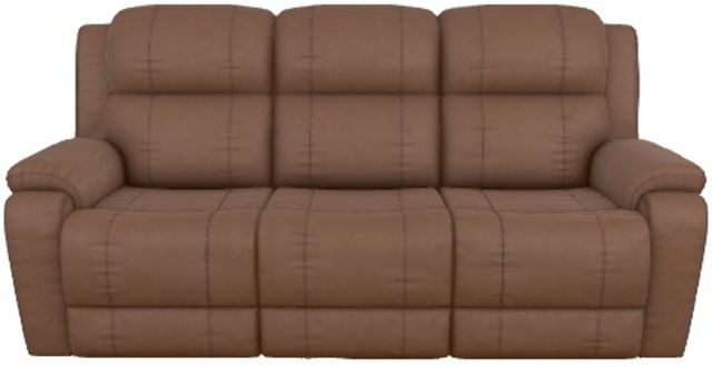 La-Z-Boy® Dorian Mocha Leather Manual Reclining Sofa-1