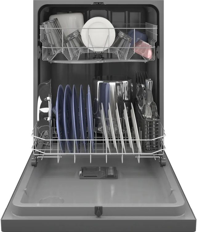 GE® 24" Stainless Steel Built-In Dishwasher with Front Controls-3