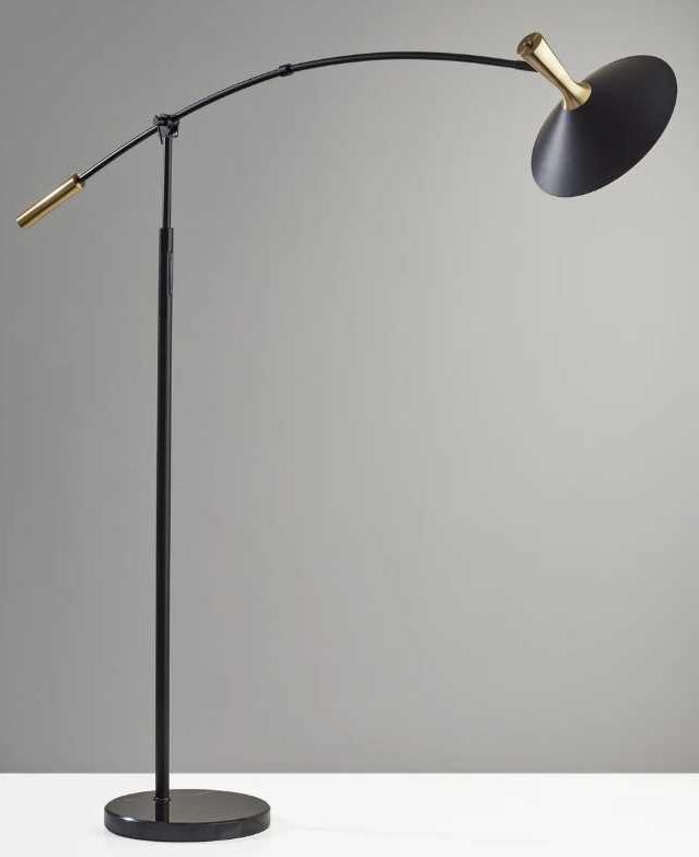 Adesso® Bradley Black LED Arc Floor Lamp-3