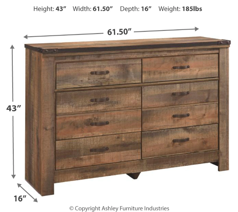 Trinell 6-drawer Dresser - Thumbnail 4