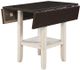 Furniture of America® Raegan Black Counter Table with Antique White Base-2