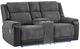 Global Furniture USA U5915 Black/Gray Manual Reclining Loveseat with Console-0