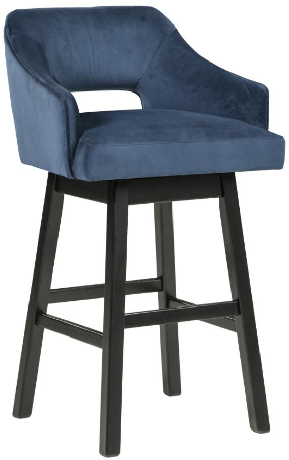 Signature Design by Ashley® Tallenger 2-Piece Blue/Dark Brown Bar Stool Set-1