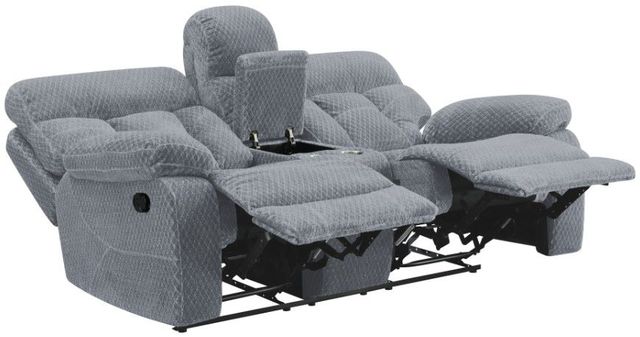 New Classic® Home Furnishings Bravo Stone Gray Dual Manual Reclining Console Loveseat-2