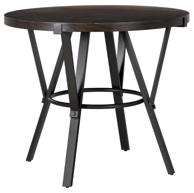 Powell® Enzo 5-Piece Charcoal Brown Dining Set with Black Base-1