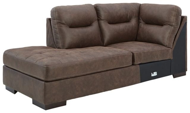 Signature Design by Ashley® Maderla 2-Piece Walnut Left-Arm Facing Sofa Sectional and Chaise-1