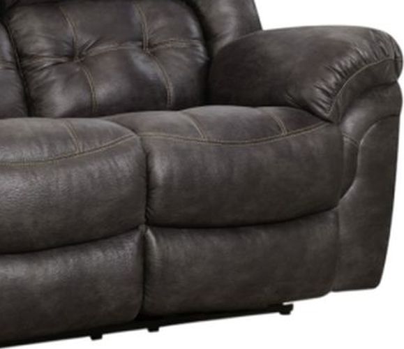 HomeStretch Frontier Charcoal Double Manual Reclining Sofa-2