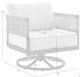 Armen Living Alegria Black/Gray Aluminum/Fabric Outdoor Swivel Chair-2