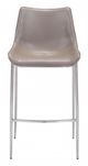 Zuo® Magnus Gray and Silver Set of 2 Bar Chairs-1