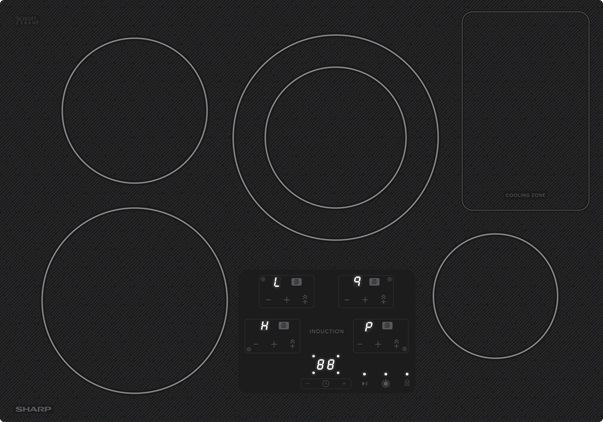 Sharp® 30" Black Induction Cooktop