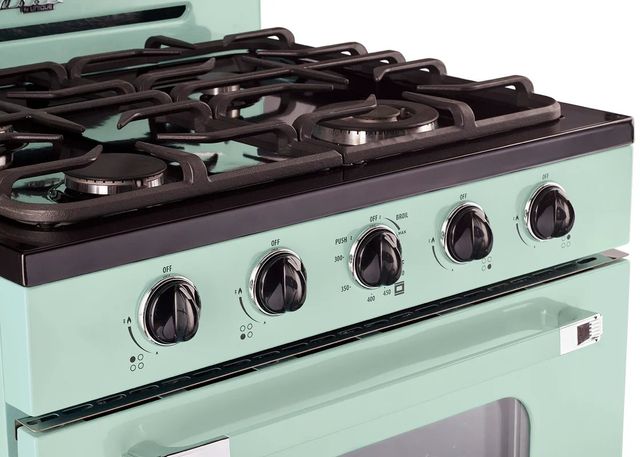 Unique Appliances 30" Summer Mint Green Classic Retro Off-grid Freestanding Gas Range-2