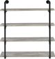 Coaster® Elmcrest Black/Grey Driftwood 40" Wall Shelf-4