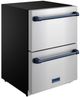 Thor Kitchen® Gordon Ramsay 24" 5.4 Cu. Ft. Stainless Steel Outdoor Under-Counter Refrigerator with Blue Handle-2